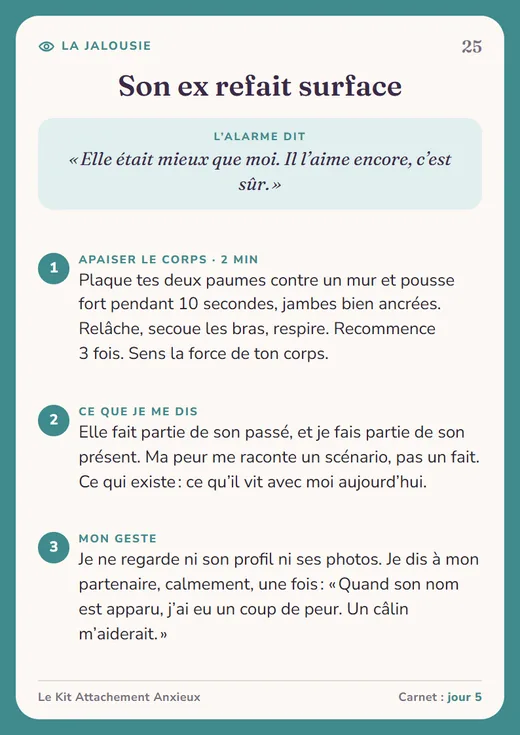 Carte 25 · La jalousie : Son ex refait surface